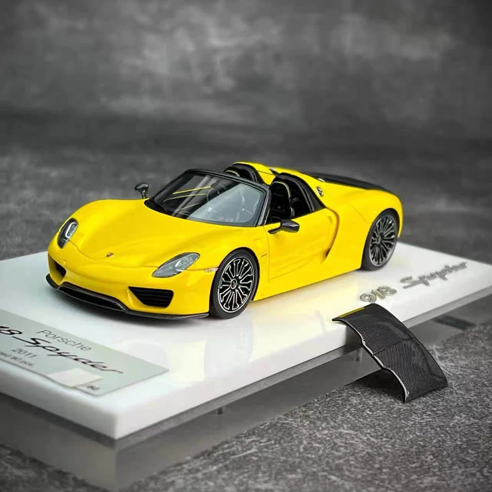 [Make Up] 1:43 Porsche 2011 918 Spyder Yellow Model Car Resin