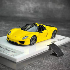 [Make Up] 1:43 Porsche 2011 918 Spyder Yellow Model Car Resin