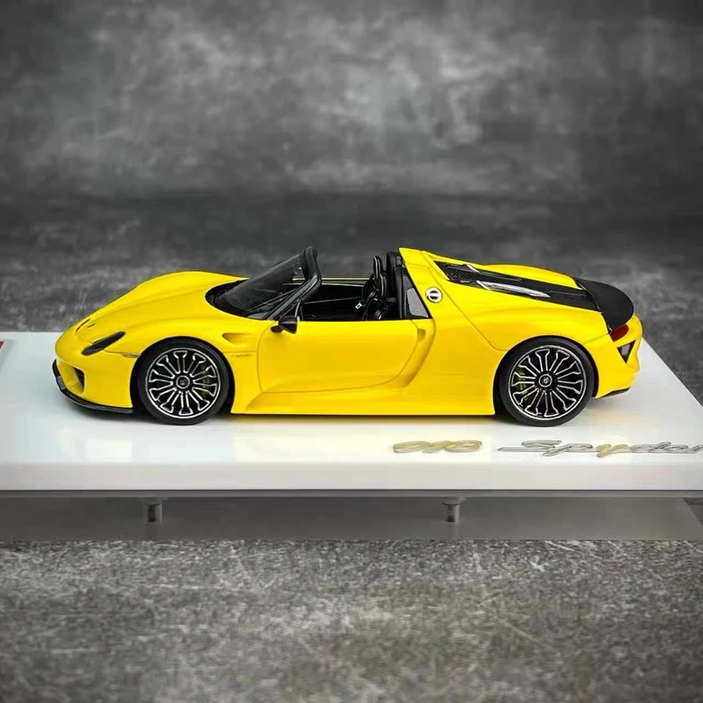 [Make Up] 1:43 Porsche 2011 918 Spyder Yellow Model Car Resin