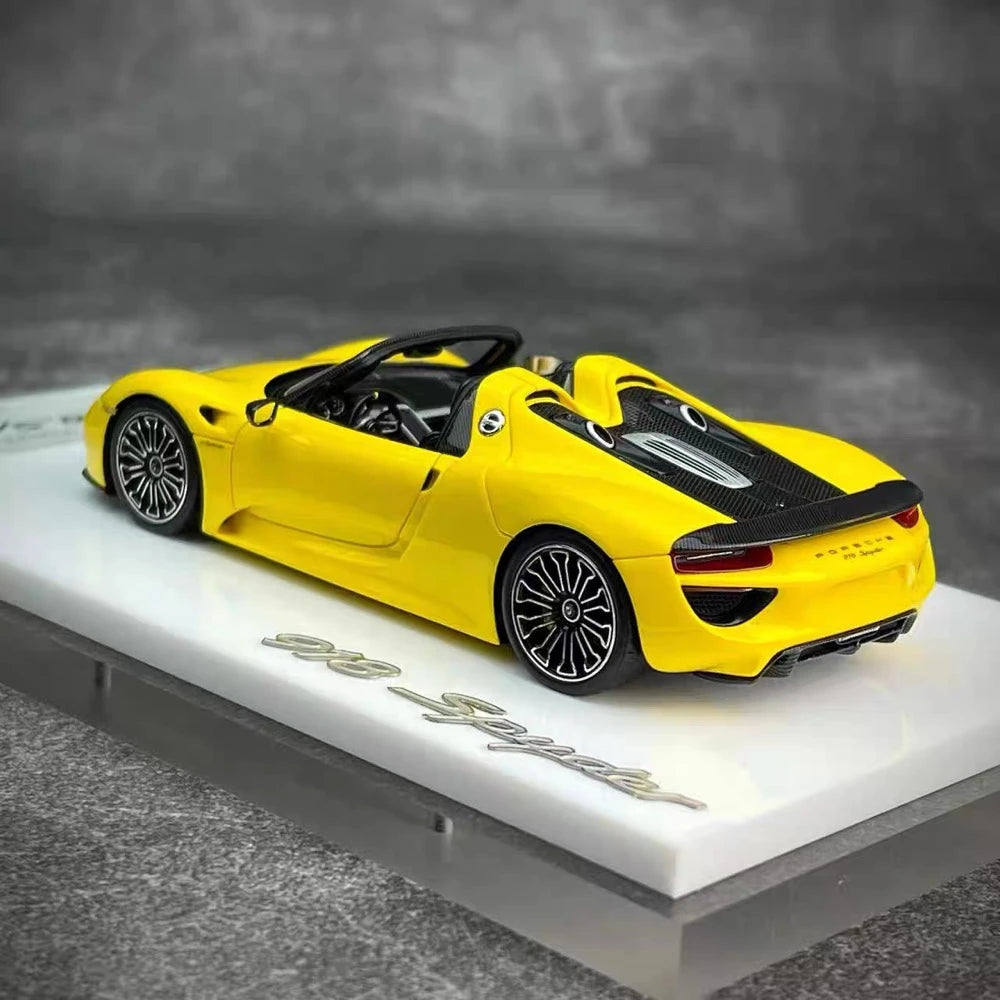[Make Up] 1:43 Porsche 2011 918 Spyder Yellow Model Car Resin