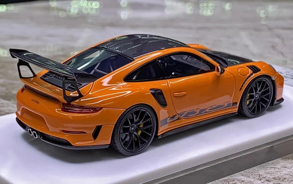 [Make Up] 1:43 Porsche 2018 911 991.2 GT3 RS Orange Model Car Resin
