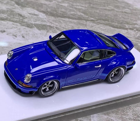 [Make Up] 1:43 Porsche 2018 911 Singer DLS Blue Model Car Resin