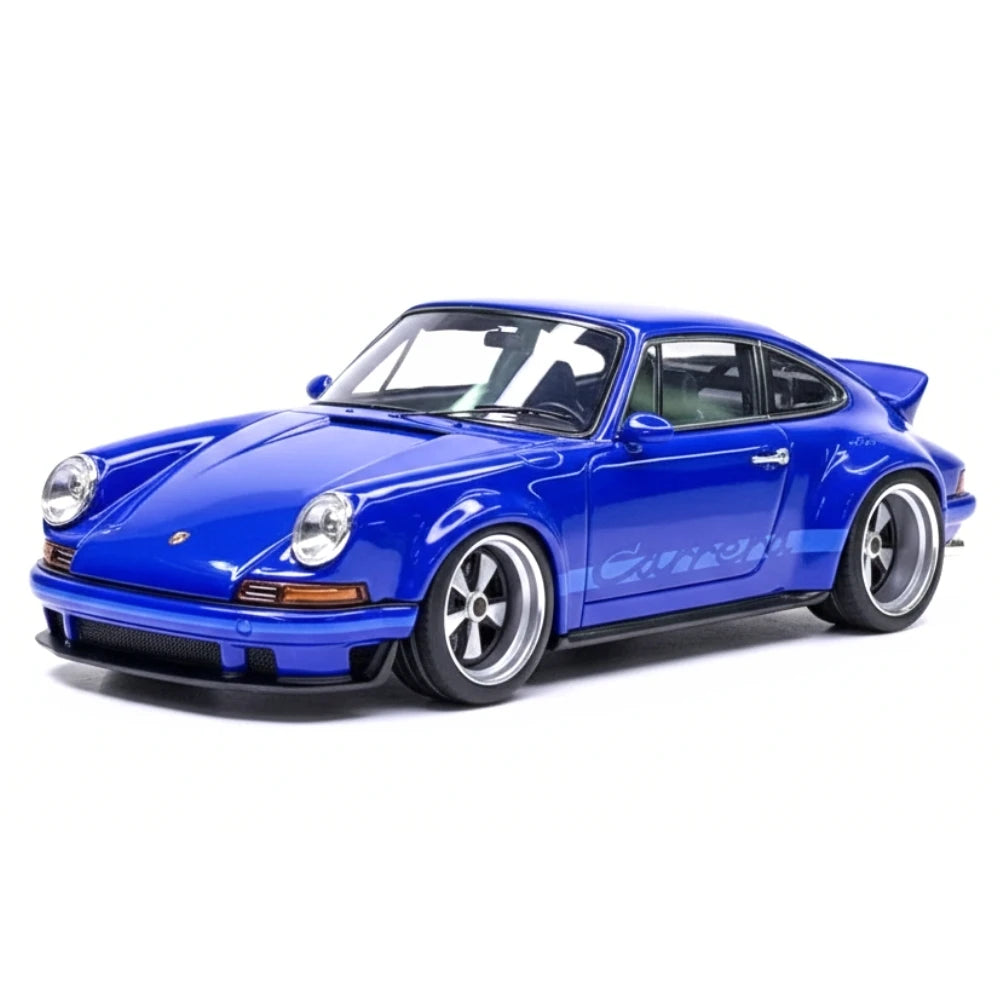 [Make Up] 1:43 Porsche 2018 911 Singer DLS Blue Model Car Resin