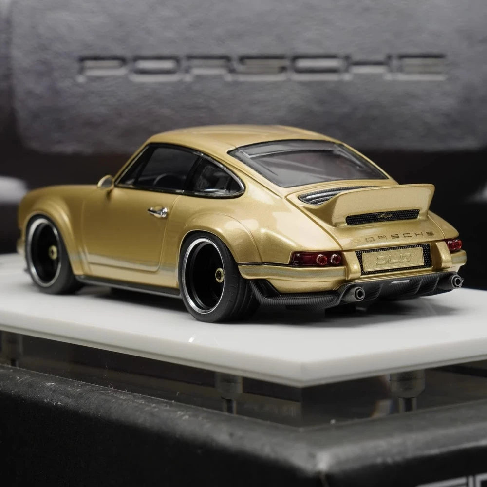 [Make Up] 1:43 Porsche 2018 911 Singer DLS Gold Model Car Resin