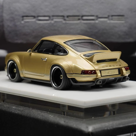 [Make Up] 1:43 Porsche 2018 911 Singer DLS Gold Model Car Resin