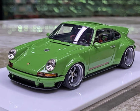 [Make Up] 1:43 Porsche 2018 911 Singer DLS Green Model Car Resin