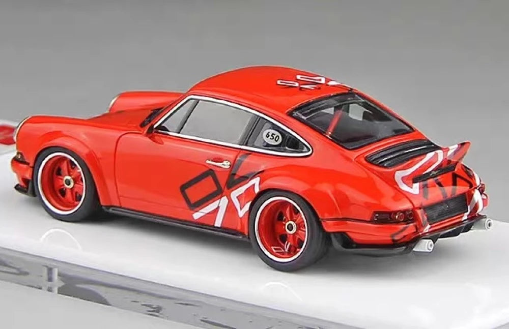 [Make Up] 1:43 Porsche 2018 911 Singer DLS Red Model Car Resin
