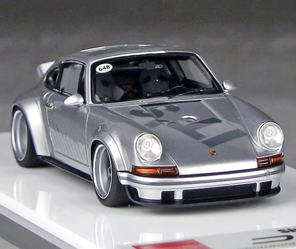 [Make Up] 1:43 Porsche 2018 911 Singer DLS Silver Model Car Resin