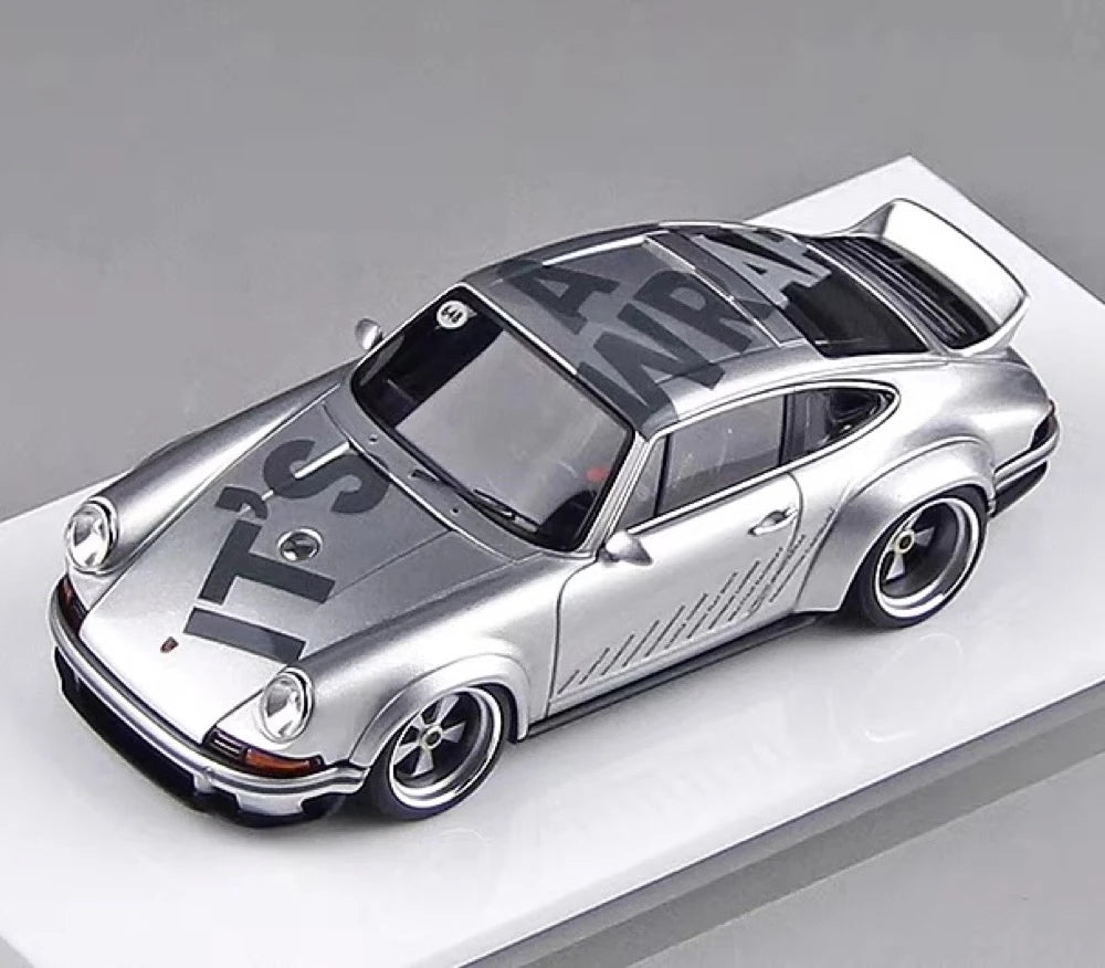 [Make Up] 1:43 Porsche 2018 911 Singer DLS Silver Model Car Resin
