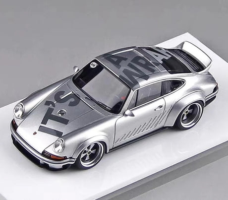[Make Up] 1:43 Porsche 2018 911 Singer DLS Silver Model Car Resin