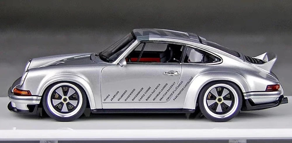 [Make Up] 1:43 Porsche 2018 911 Singer DLS Silver Model Car Resin