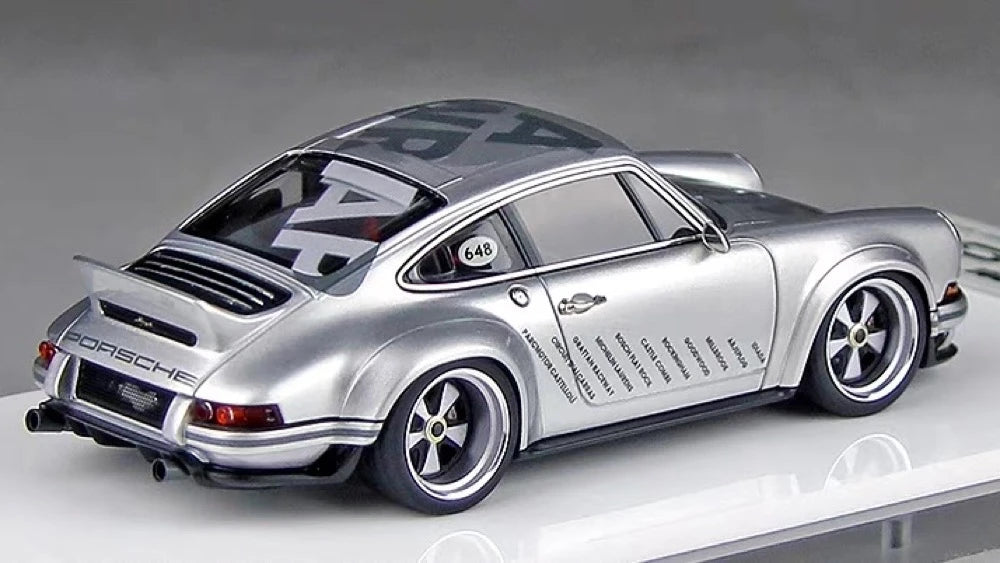 [Make Up] 1:43 Porsche 2018 911 Singer DLS Silver Model Car Resin