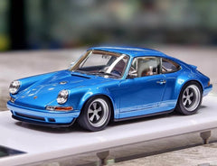 [Make Up] 1:43 Porsche 1990 911 964 Singer Blue Model Car Resin