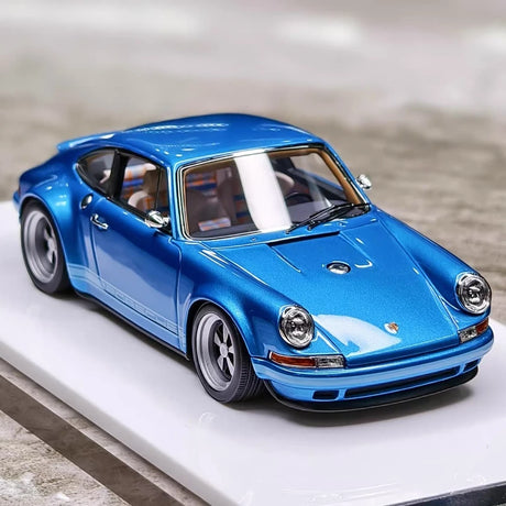[Make Up] 1:43 Porsche 1990 911 964 Singer Blue Model Car Resin