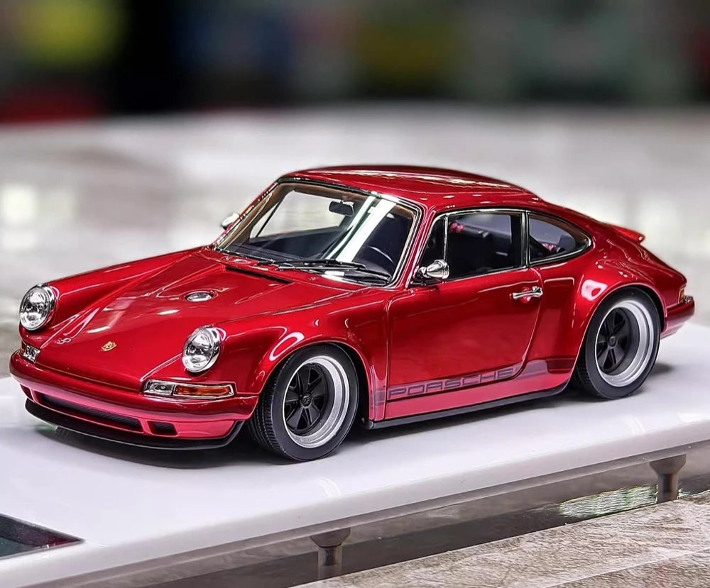 [Make Up] 1:43 Porsche 1990 911 964 Singer rosso modellino di auto resina