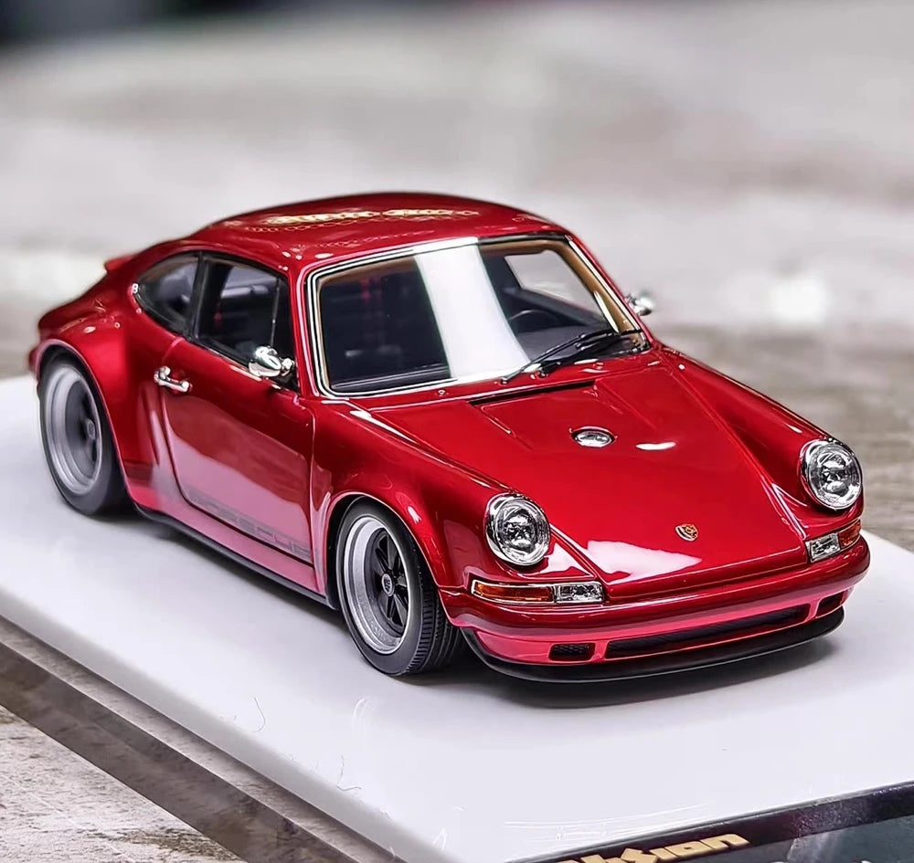 [Make Up] 1:43 Porsche 1990 911 964 Singer rosso modellino di auto resina