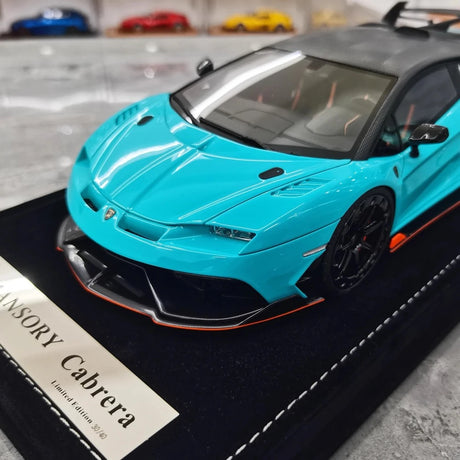 [Mansory] 1:18 Lamborghini 2020 Aventador SVJ Cabrera Blue Model Car Resin