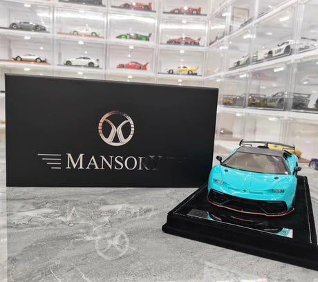 [Mansory] 1:18 Lamborghini 2020 Aventador SVJ Cabrera Blue Model Car Resin
