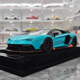 [Mansory] 1:18 Lamborghini 2020 Aventador SVJ Cabrera Blue Model Car Resin
