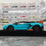 [Mansory] 1:18 Lamborghini 2020 Aventador SVJ Cabrera Blue Model Car Resin
