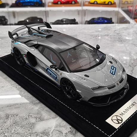 [Mansory] 1:18 Lamborghini 2020 Aventador SVJ Cabrera Gray Model Car Resin