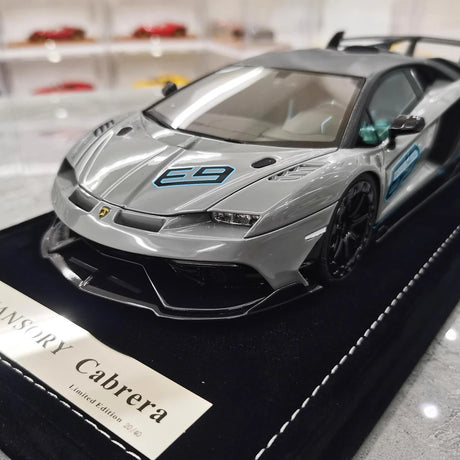 [Mansory] 1:18 Lamborghini 2020 Aventador SVJ Cabrera Gray Model Car Resin