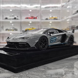[Mansory] 1:18 Lamborghini 2020 Aventador SVJ Cabrera Gray Model Car Resin