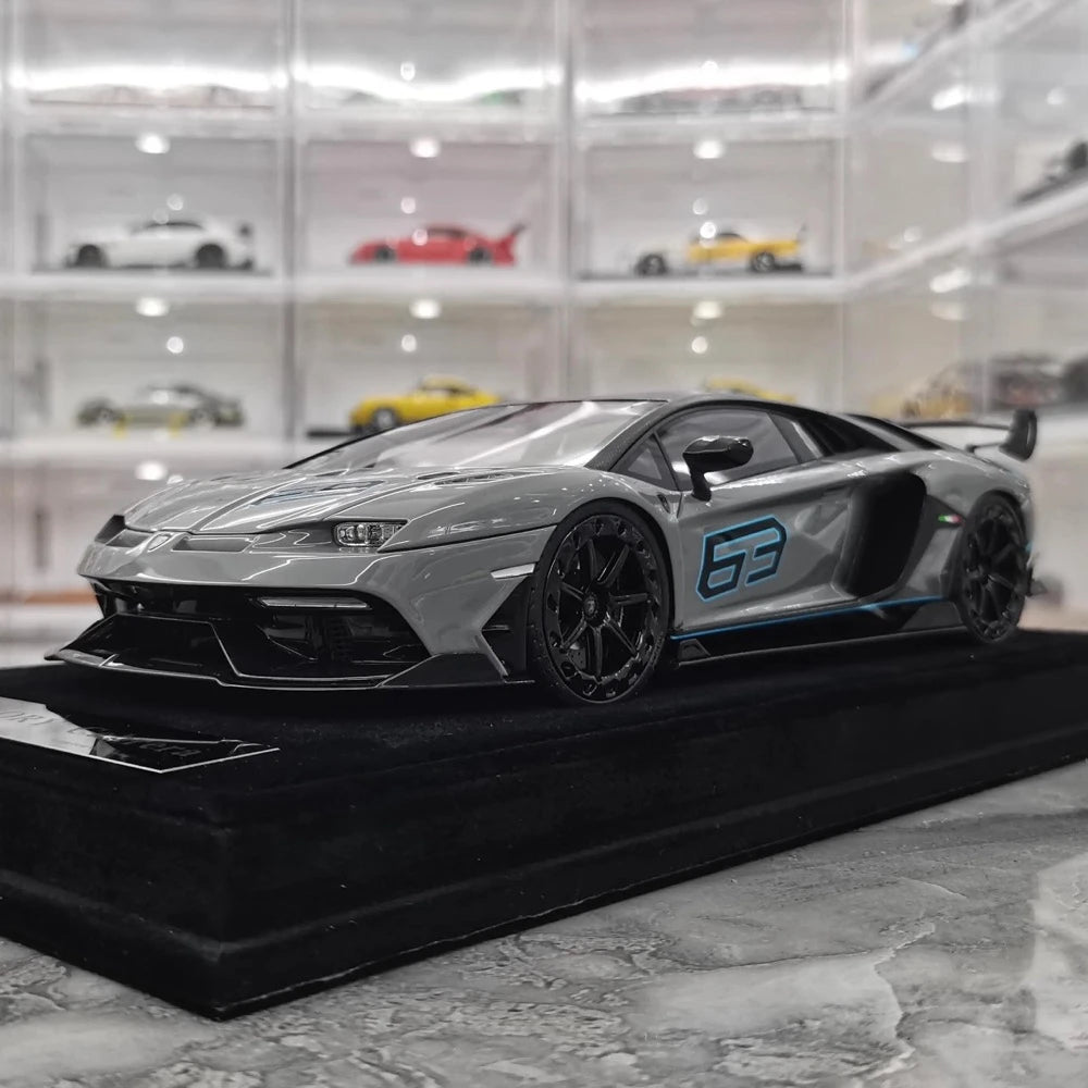 [Mansory] 1:18 Lamborghini 2020 Aventador SVJ Cabrera Gray Model Car Resin