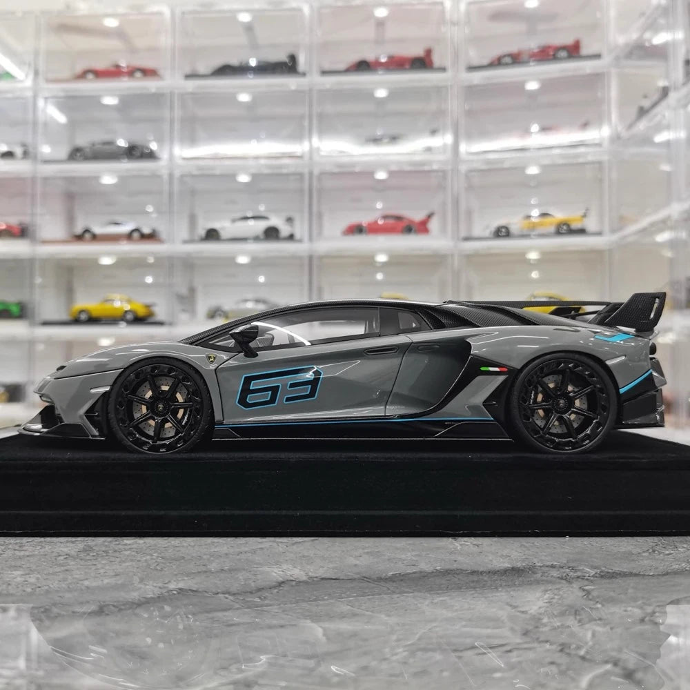 [Mansory] 1:18 Lamborghini 2020 Aventador SVJ Cabrera Gray Model Car Resin