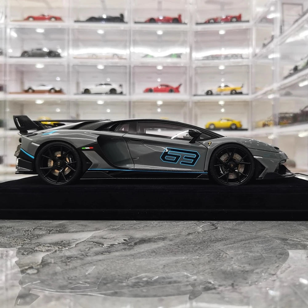 [Mansory] 1:18 Lamborghini 2020 Aventador SVJ Cabrera Gray Model Car Resin