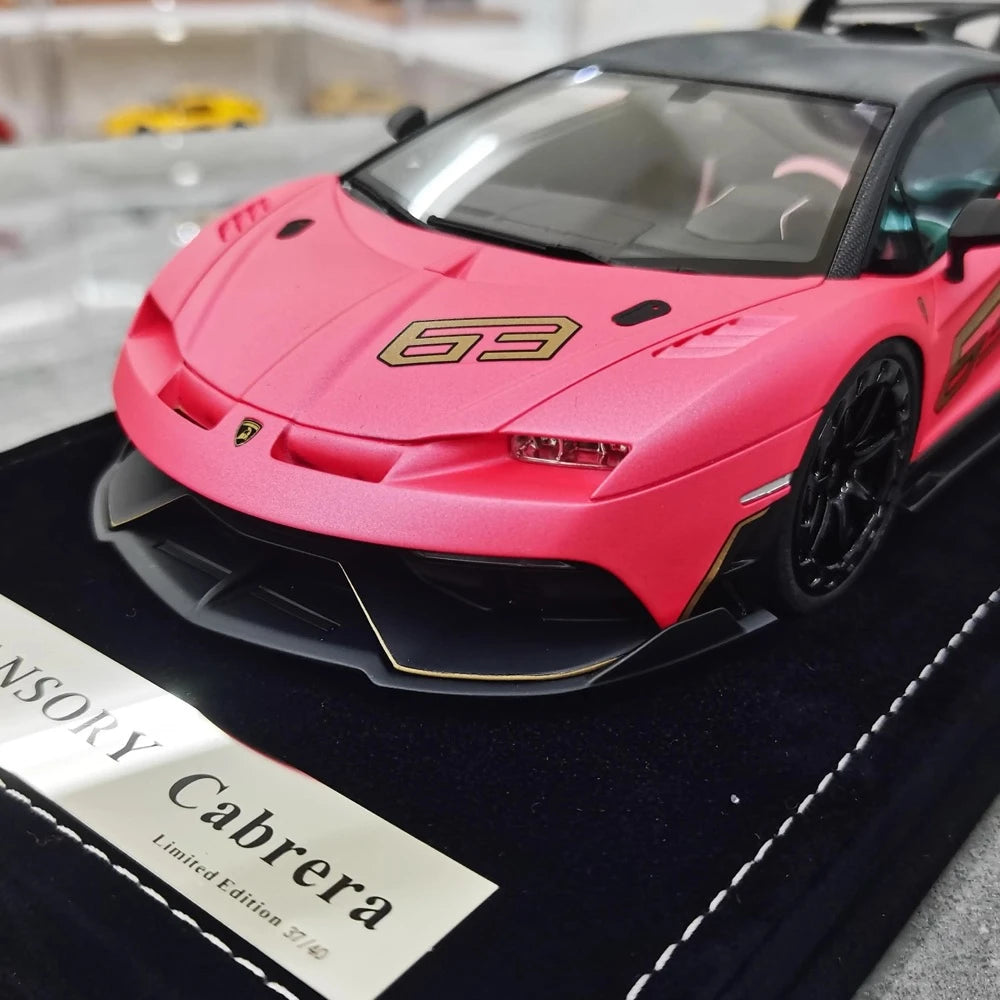 [Mansory] 1:18 Lamborghini 2020 Aventador SVJ Cabrera Pink Model Car Resin