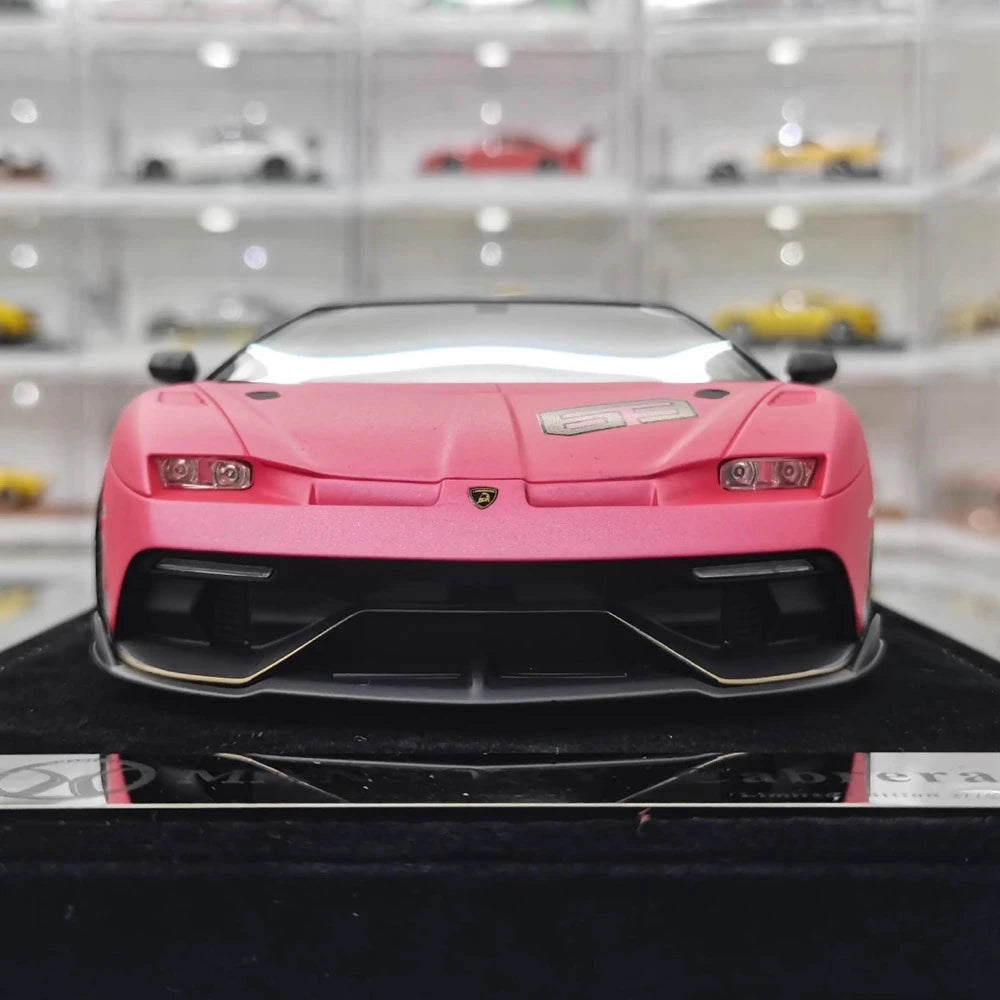 [Mansory] 1:18 Lamborghini 2020 Aventador SVJ Cabrera Pink Model Car Resin