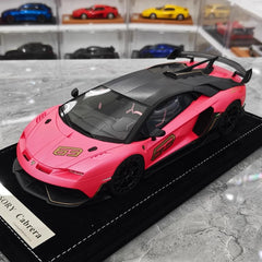 [Mansory] 1:18 Lamborghini 2020 Aventador SVJ Cabrera Pink Model Car Resin