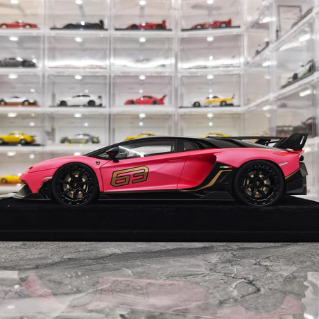 [Mansory] 1:18 Lamborghini 2020 Aventador SVJ Cabrera Pink Model Car Resin