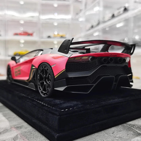 [Mansory] 1:18 Lamborghini 2020 Aventador SVJ Cabrera Pink Model Car Resin