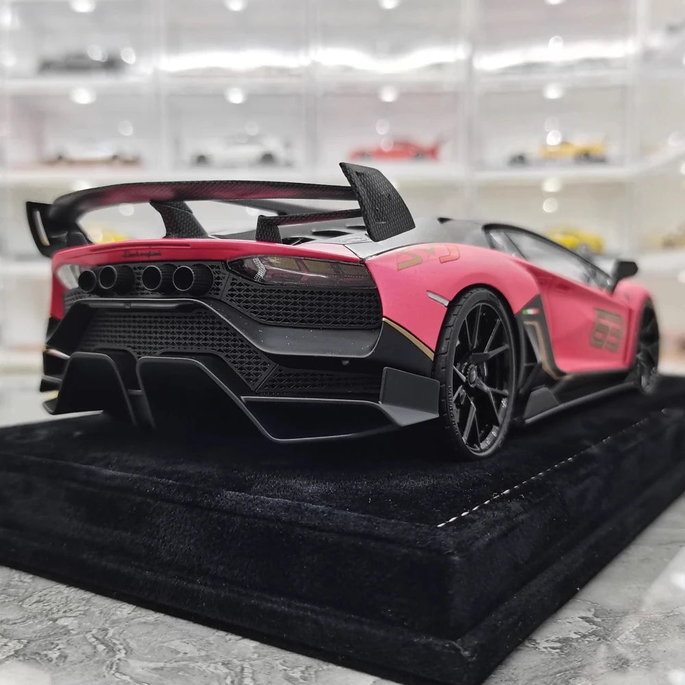 [Mansory] 1:18 Lamborghini 2020 Aventador SVJ Cabrera Pink Model Car Resin
