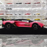 [Mansory] 1:18 Lamborghini 2020 Aventador SVJ Cabrera Pink Model Car Resin