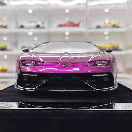 [Mansory] 1:18 Lamborghini 2020 Aventador SVJ Cabrera Purple Model Car Resin