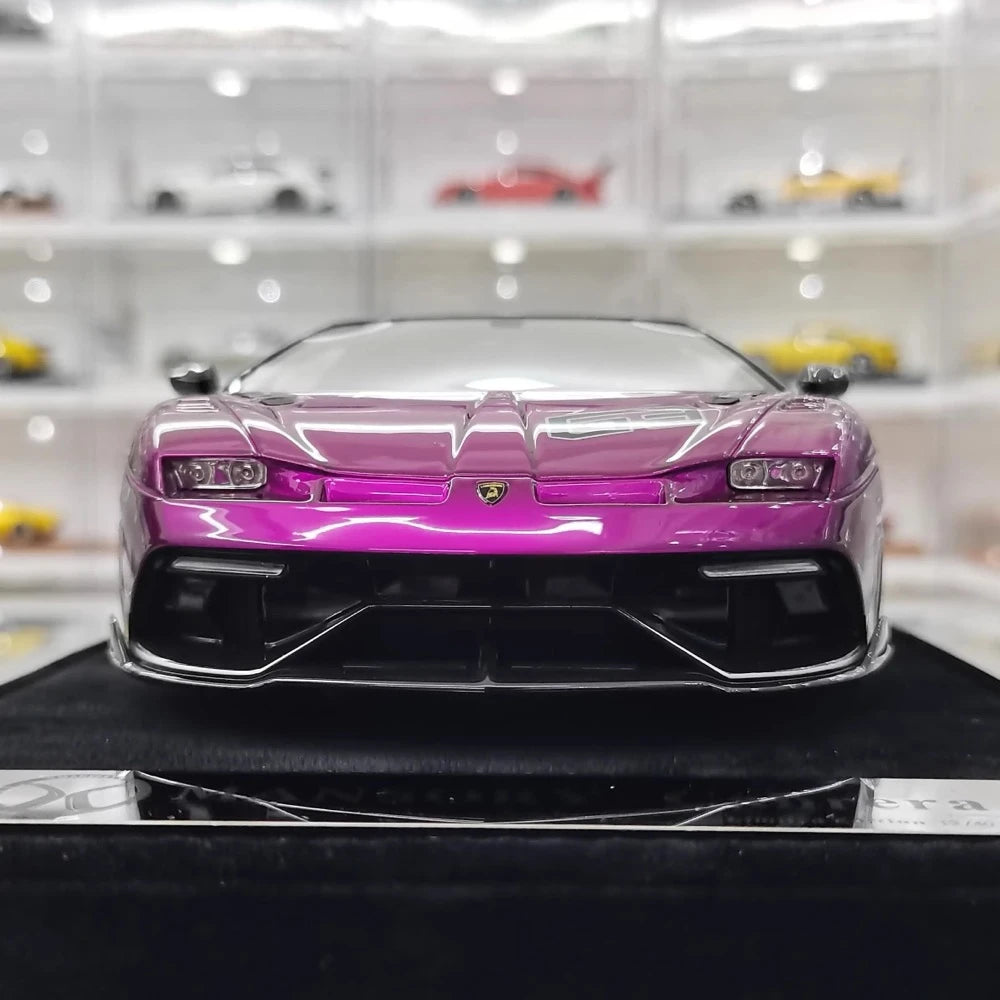 [Mansory] 1:18 Lamborghini 2020 Aventador SVJ Cabrera Purple Model Car Resin