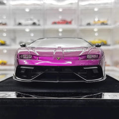 [Mansory] 1:18 Lamborghini 2020 Aventador SVJ Cabrera Purple Model Car Resin