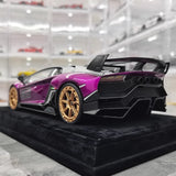 [Mansory] 1:18 Lamborghini 2020 Aventador SVJ Cabrera パープル モデルカー レジン