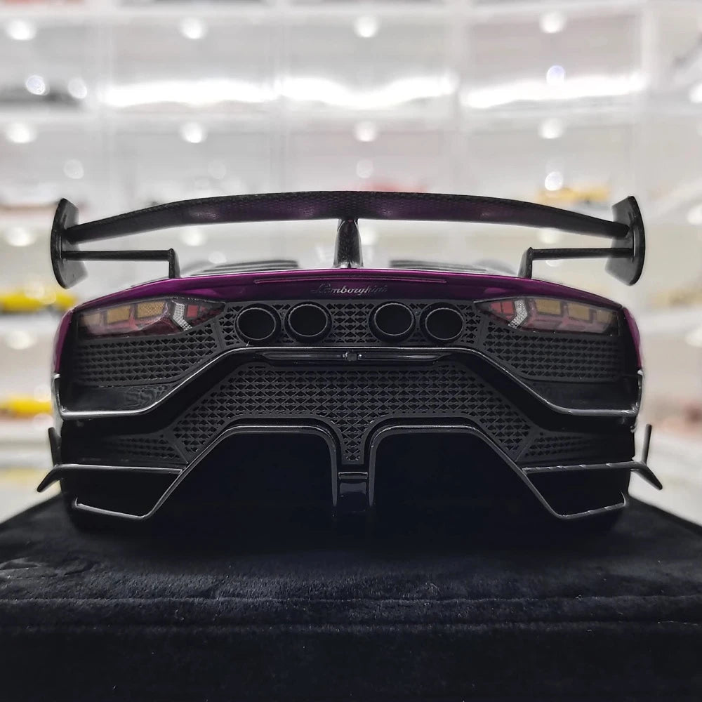 [Mansory] 1:18 Lamborghini 2020 Aventador SVJ Cabrera Purple Model Car Resin