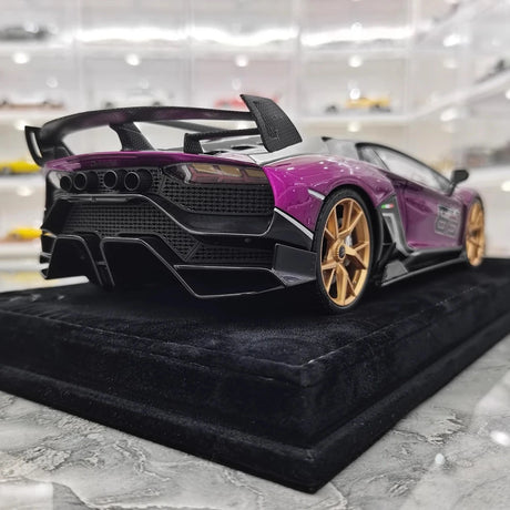 [Mansory] 1:18 Lamborghini 2020 Aventador SVJ Cabrera Purple Model Car Resin