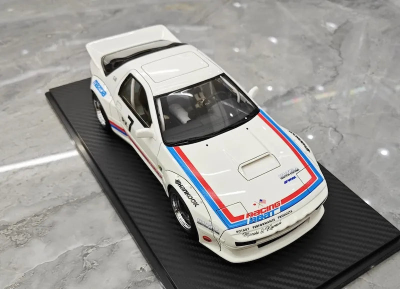 1:18 Mazda 1985 RX-7 FC3S Rocket Bunny Classic Racing Die Cast Model Car