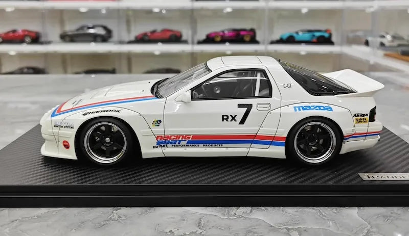 1:18 Mazda 1985 RX-7 FC3S Rocket Bunny Classic Racing Die Cast Model Car