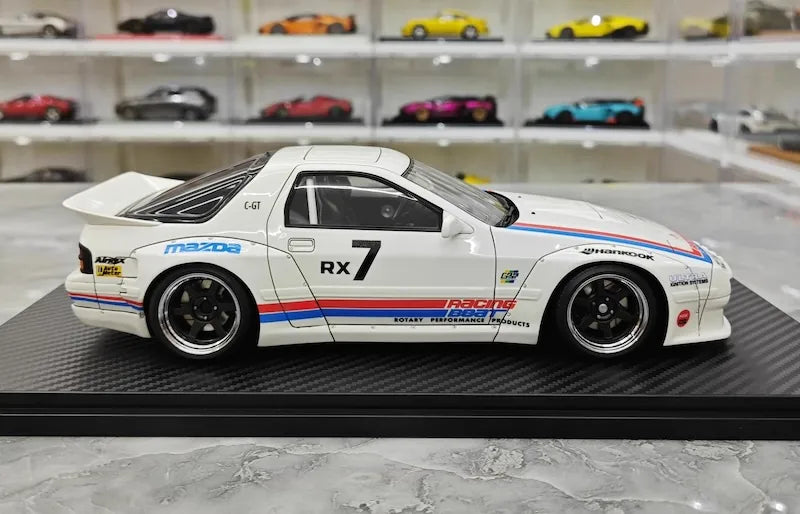 1:18 Mazda 1985 RX-7 FC3S Rocket Bunny Classic Racing Die Cast Model Car