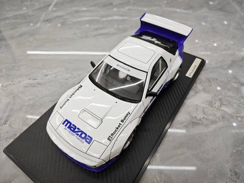 1:18 Mazda 1985 RX-7 FC3S Rocket Bunny Liqui Moly Racing Die Cast Model Car