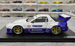1:18 Mazda 1985 RX-7 FC3S Rocket Bunny Liqui Moly Racing Die Cast Model Car