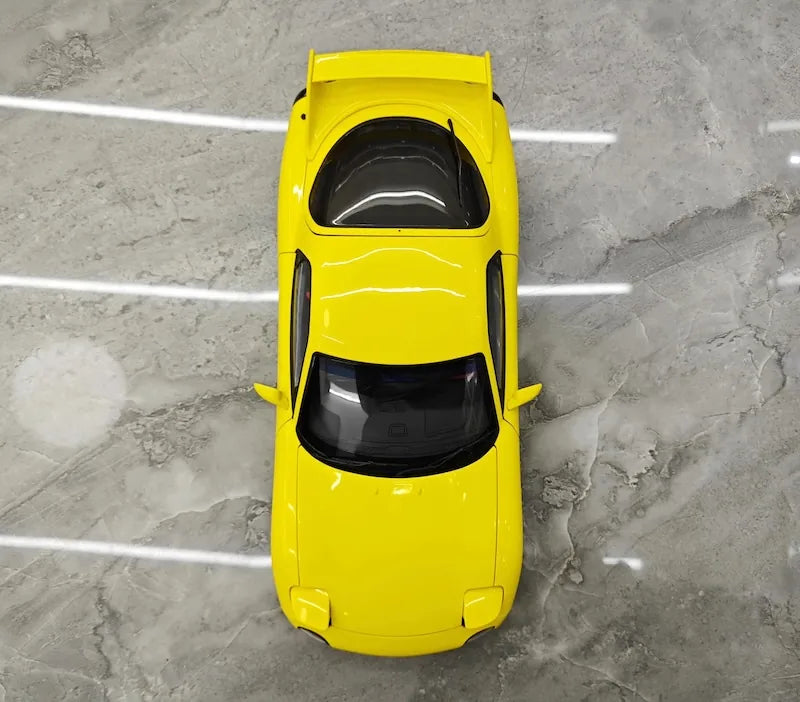 1:18 Mazda 1992 RX-7 FD Yellow Die Cast Model Car
