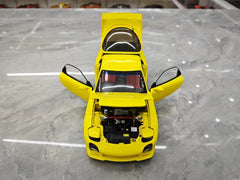 1:18 Mazda 1992 RX-7 FD Yellow Die Cast Model Car